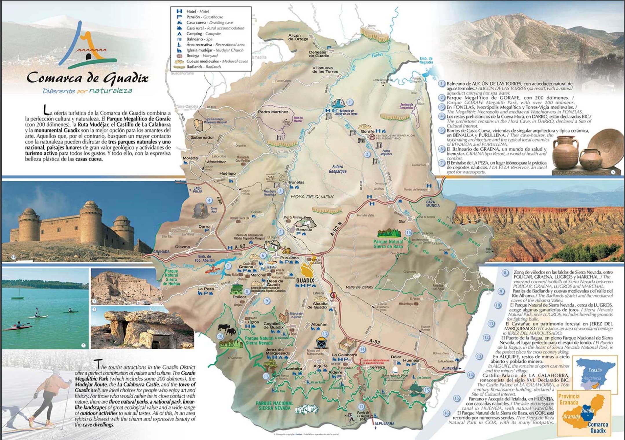 Mapa comarca de guadix